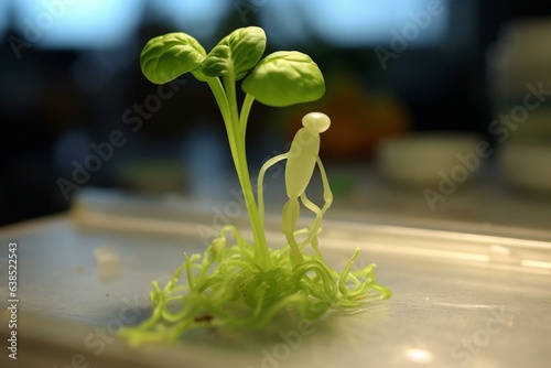 Mankai experimented in lab - tiniest vegetable. Generative AI