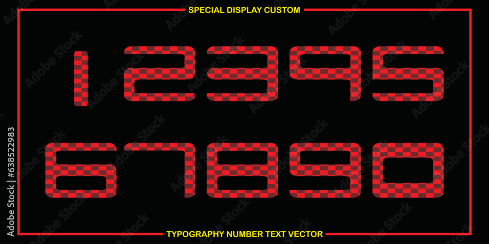 assorted digital custom vector numbers. minimum. Color gradation. Dark. Banner Network. 3d effect. Design. futuristic. Paper cut or effect. Luxury. Premium. (67)