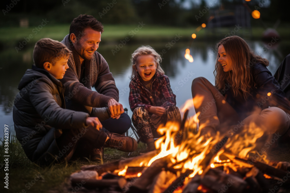 Memorable Family Moments Around a Campfire