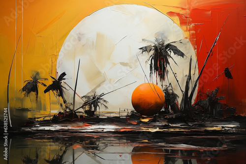Arte abstracto con pintura, imagen para cuadro 