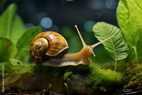 a garden snail. Generative AI