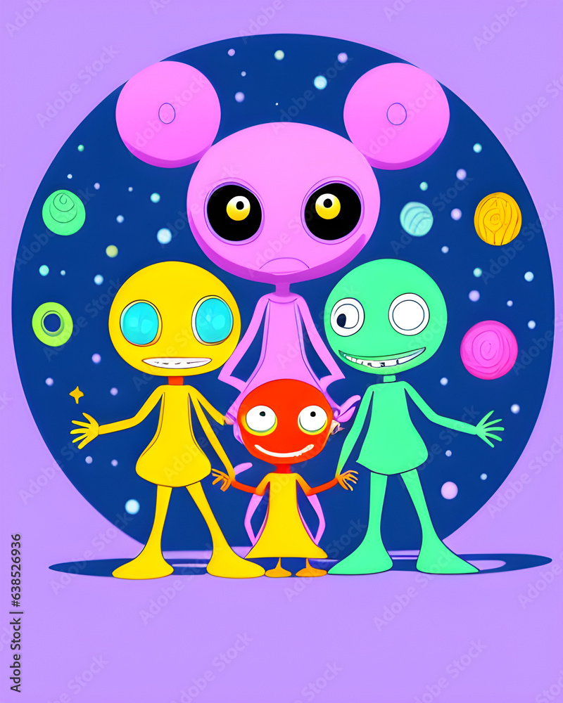 Fototapeta premium Different aliens