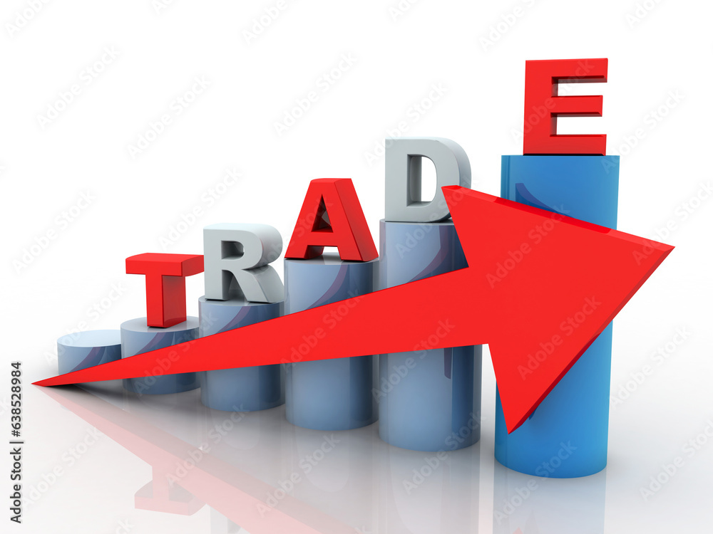 3d rendering Stock market online business concept. business Graph 3d rendering Stock market online business concept. business Graph