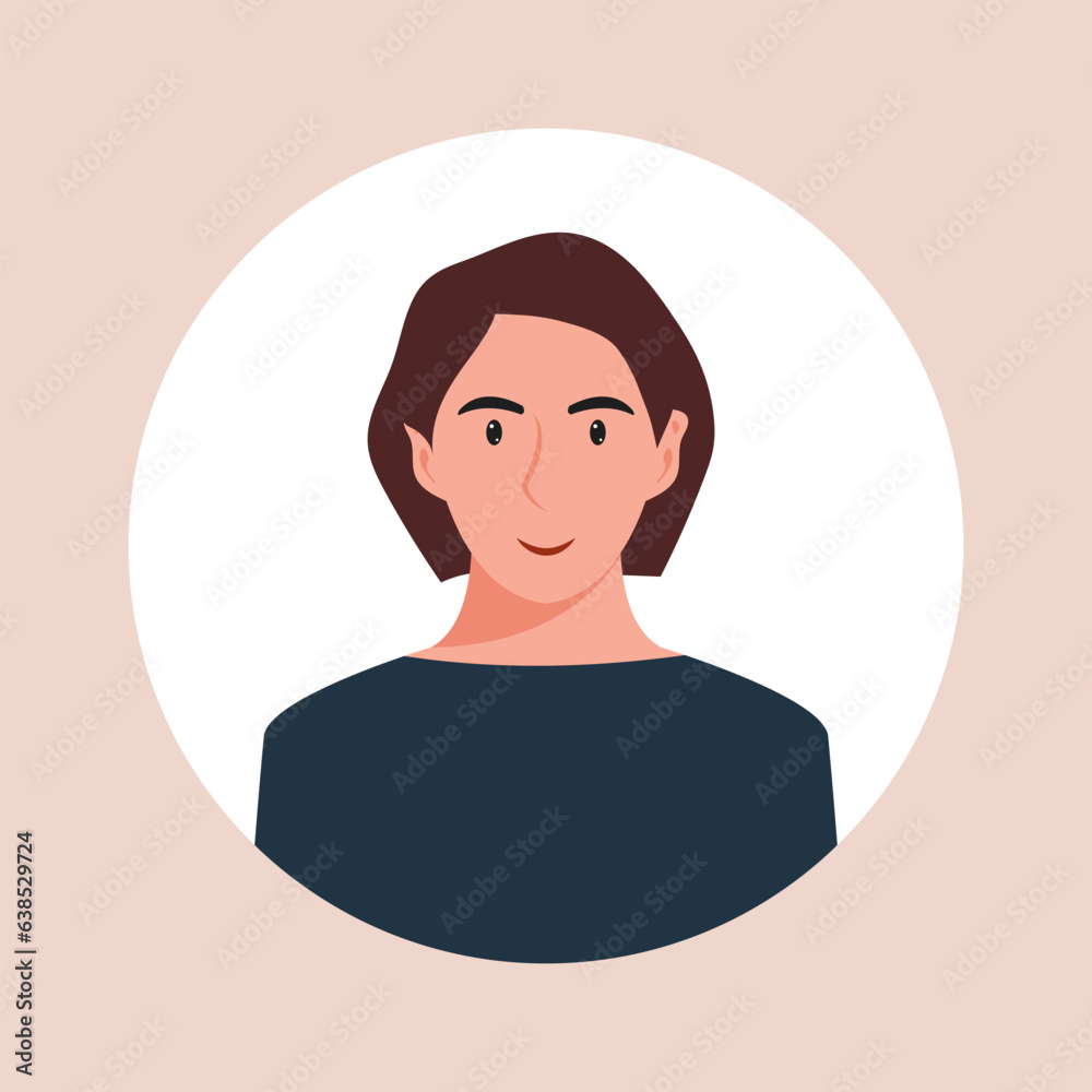 Circle the avatar with the portrait women of various races and hairstyles. Collection of user profiles. Round icon with happy smiling human. Colorful flat vector illustration. Circle the avatar with the portrait women of various races and hairstyles. Collection of user profiles. Round icon with happy smiling human. Colorful flat vector illustration.