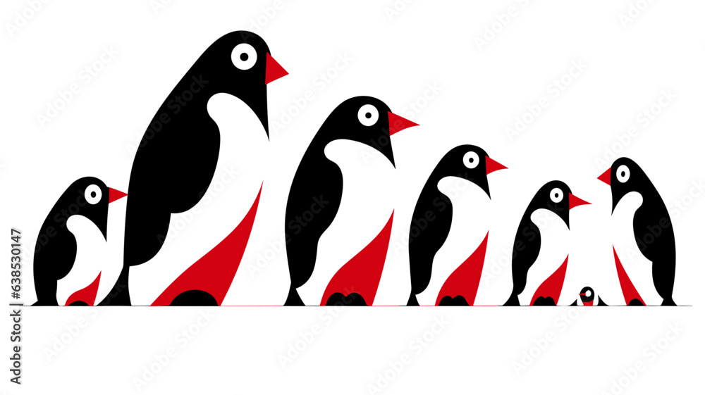 Obraz premium Hilarious Penguin Parade Discover Our Playful Penguin Banner Featuring Laugh-Out-Loud Moments of Joyful Waddles 