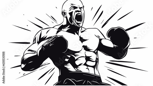 Power Unleashed Experience Our Intense Boxer Banner Showcasing Grit, Determination, and the Art of Combat in the Ring 