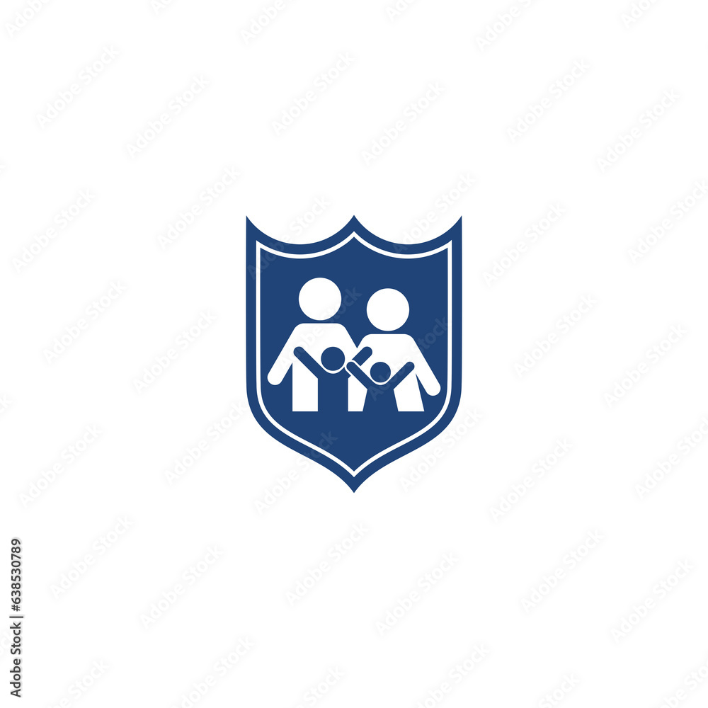 Family care protection shield icon isolated on transparent background Family care protection shield icon isolated on transparent background