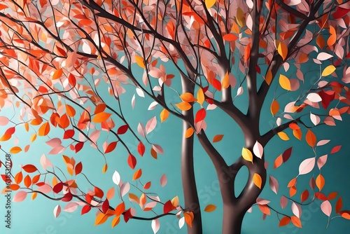 autumn tree with leaves