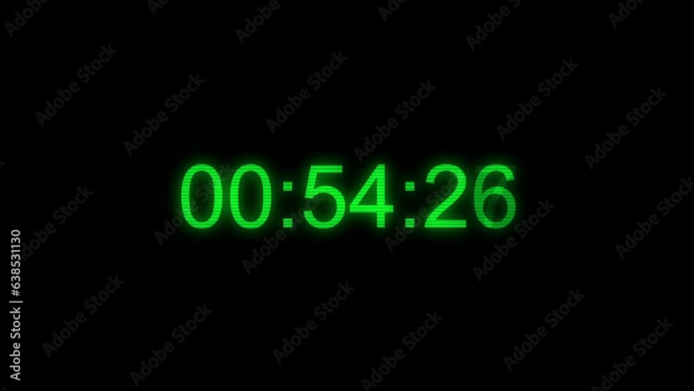 Green Timecode. Green digits on black background real time one minute 30 fps. Timecode countdown glitch malfunction real time. Green Timecode. Green digits on black background real time one minute 30 fps. Timecode countdown glitch malfunction real time.