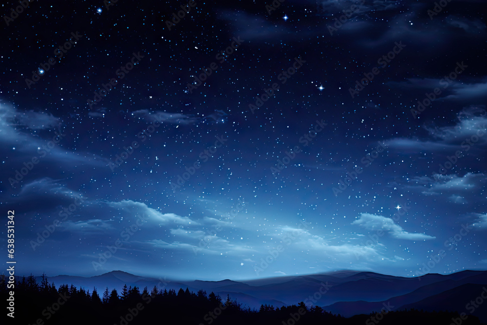 Night sky with stars and clouds. Elements of this image furnished Night sky with stars and clouds. Elements of this image furnished