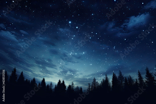 Night sky with stars and clouds. Elements of this image furnished
