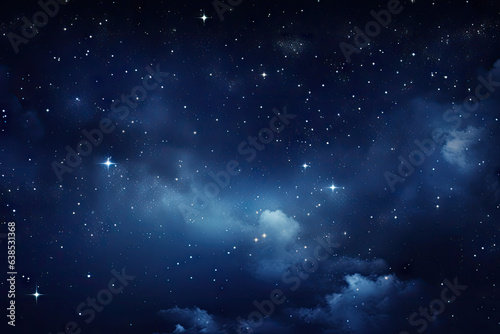 Night sky with stars and clouds. Elements of this image furnished