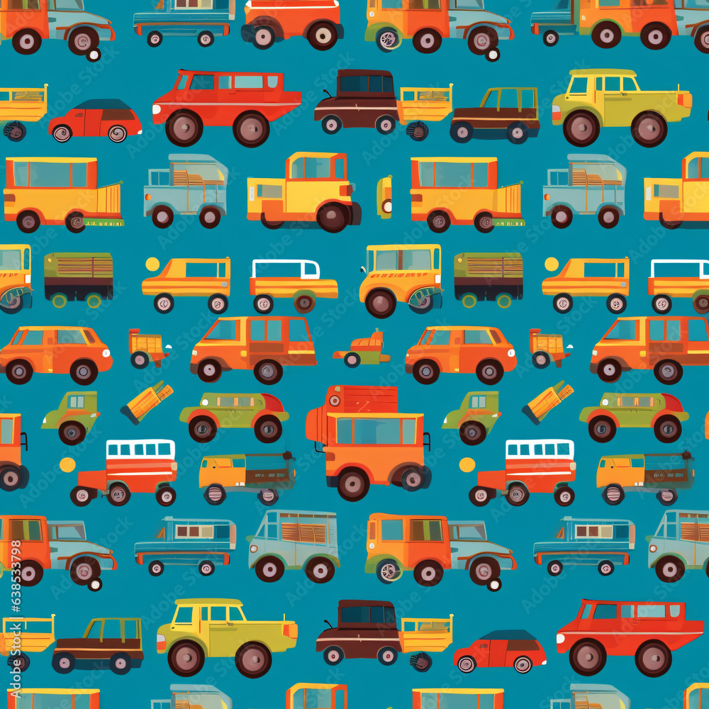Colorful Painted Handdrawn Car Background Colorful Painted Handdrawn Car Background