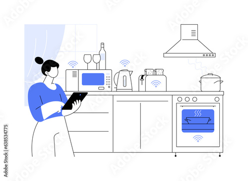Smart appliances abstract concept vector illustration.