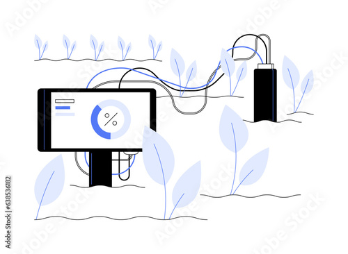 Soil moisture sensor abstract concept vector illustration.