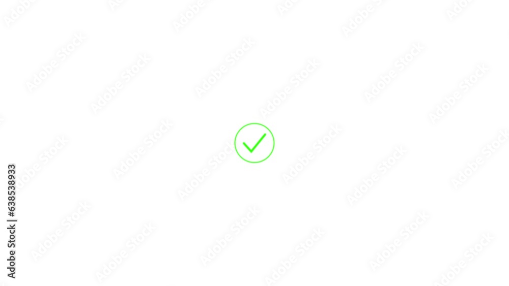 Animated check, approve mark icon. Animation, pictogram, motion graphics. Useful for social media, Animated check, approve mark icon. Animation, pictogram, motion graphics. Useful for social media,