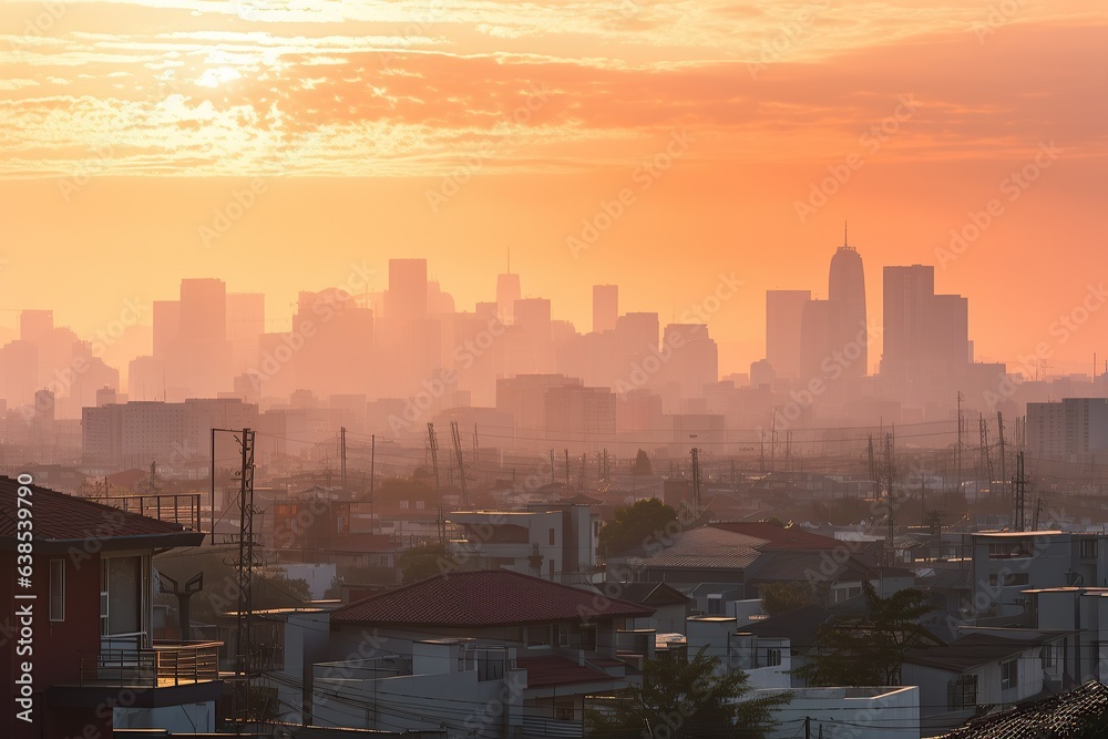 The Golden Hour Painting the Cityscape Gold