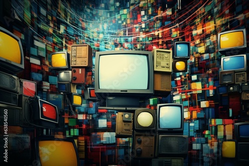TV disturbance caused by statistical noise & technical glitches. Generative AI