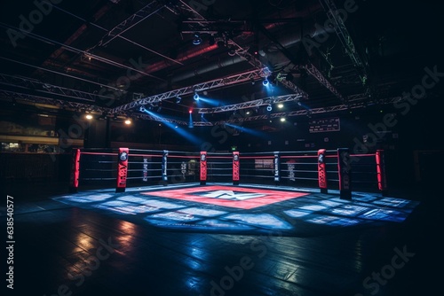 An establishment for MMA bouts. Generative AI