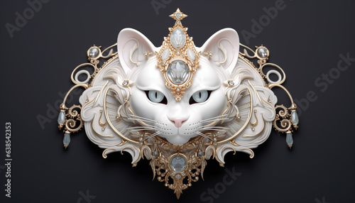 Jade Menagerie: Exquisite Animal Head Sculptures in Jade, white cat stone