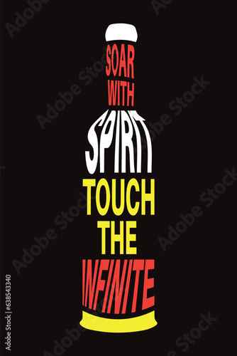Drink , funny wine, alcohol, drinking design Trendy style hipster vector illustration, typographic poster with bottle of wine and a glass silhouette and quote. In vino veritas. Vintage t-shirt design 