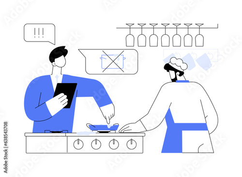 Sanitary inspection abstract concept vector illustration.