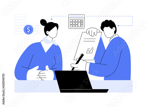 Get debt consolidation loan abstract concept vector illustration.