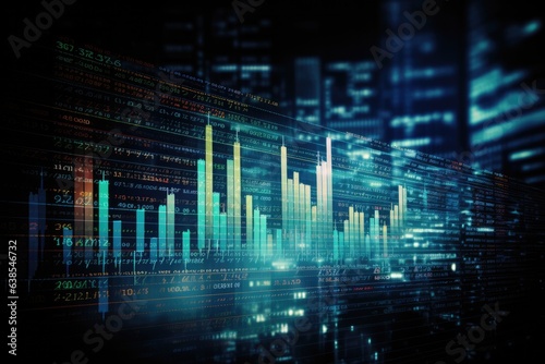 Stock Market themed background large copy space - stock picture backdrop © 4kclips