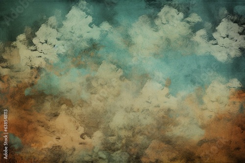Background with cloudy grunge texture. Generative AI © Ella