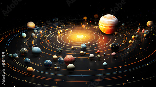 there is a picture of planets and their solar system
