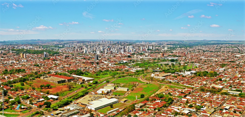 Vista aérea do centro de Ribeirão Preto - SP
