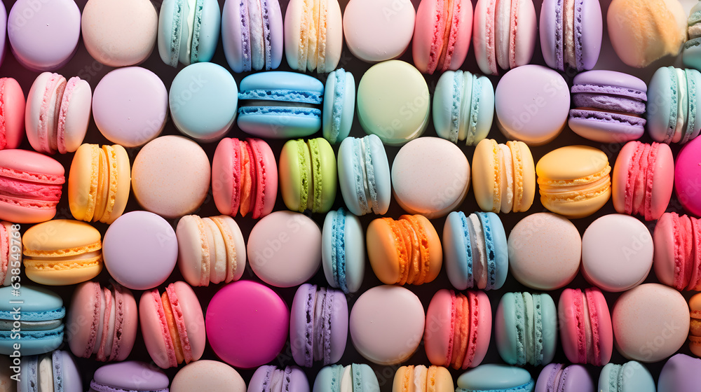 Multicolored sweet macaroons photo background Multicolored sweet macaroons photo background
