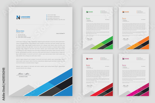 Multipurpose corporate businesses Letterhead template with a4 size	