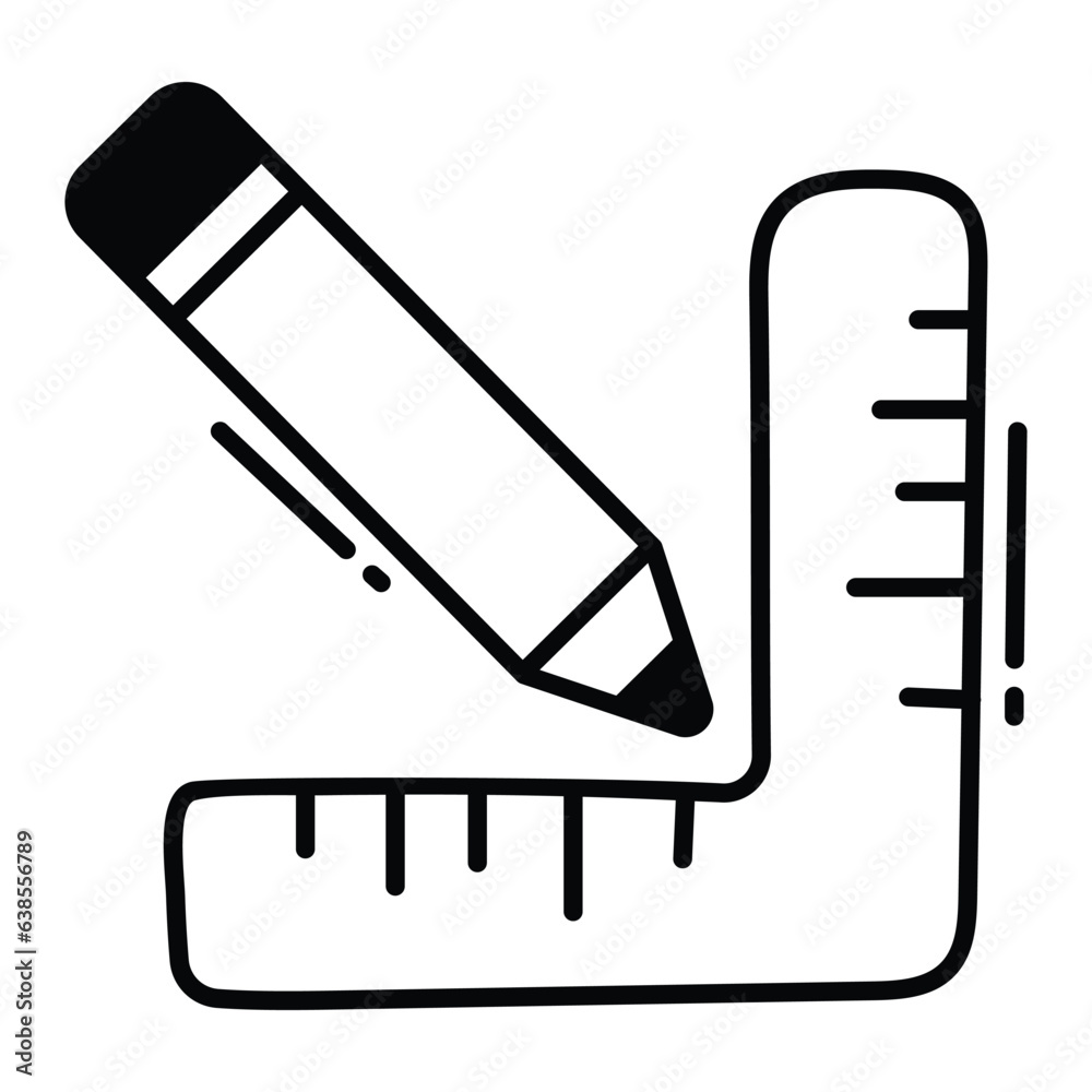 Measurement  doodle Icon Design illustration. Business Symbol on White background EPS 10 File