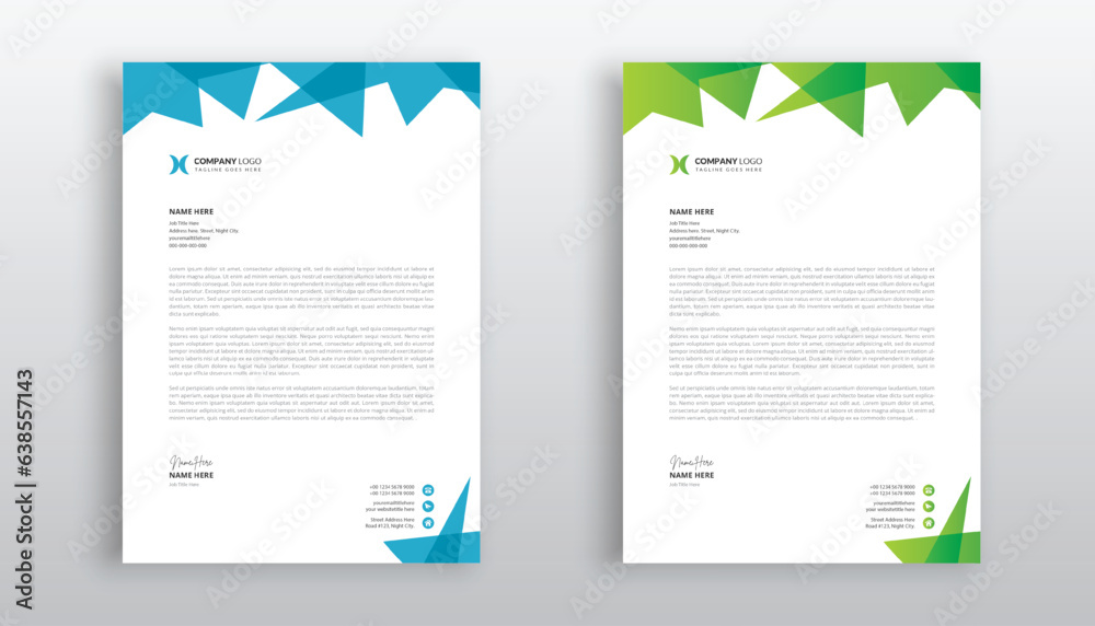 creative and modern business letterhead template creative and modern business letterhead template