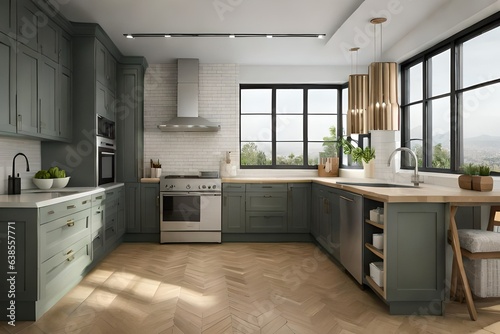modern kitchen interior with kitchen © ShutterStockpile