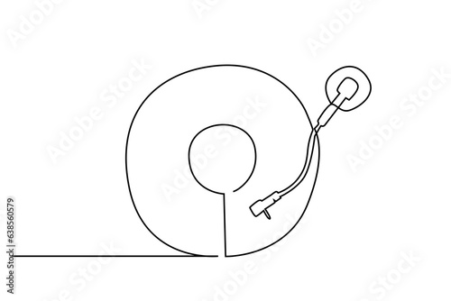 dj record musical instrument entertainment disco analog line art