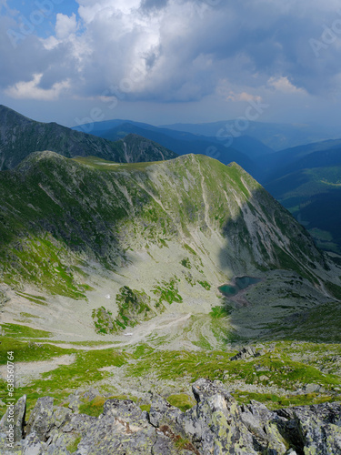 Scenic summer landscape in Retezat Mountains, Romania, Europe