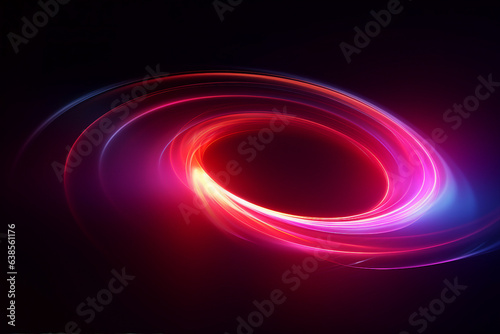 Generative ai collage image picture of magic mysterious swirl twirl portal ethereal world with neon effect