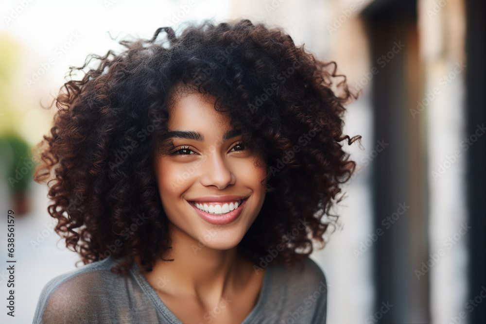 Generative AI portrait of natural beauty perfect african american woman Generative AI portrait of natural beauty perfect african american woman