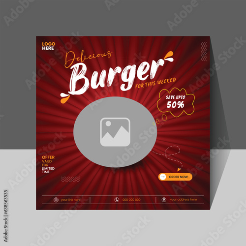 Burger post design and template 