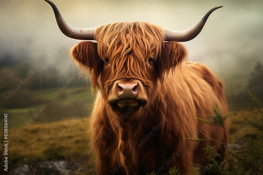 Close up of highland cattle Close up of highland cattle