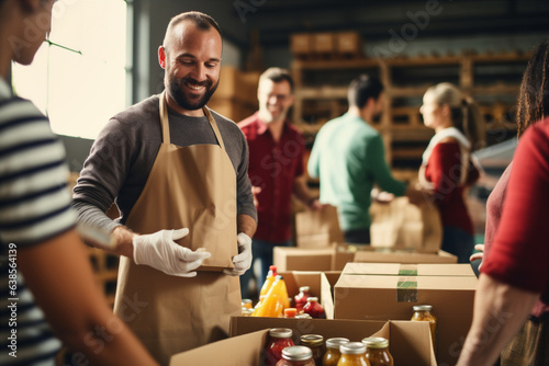 A group of People Volunteering. 