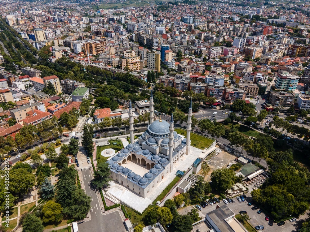 Namazgah Mosque in Tirana, Albania by Drone