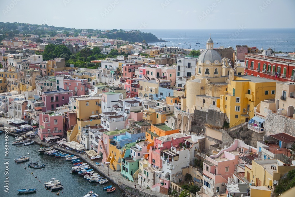 Views of Procida Island in Italy