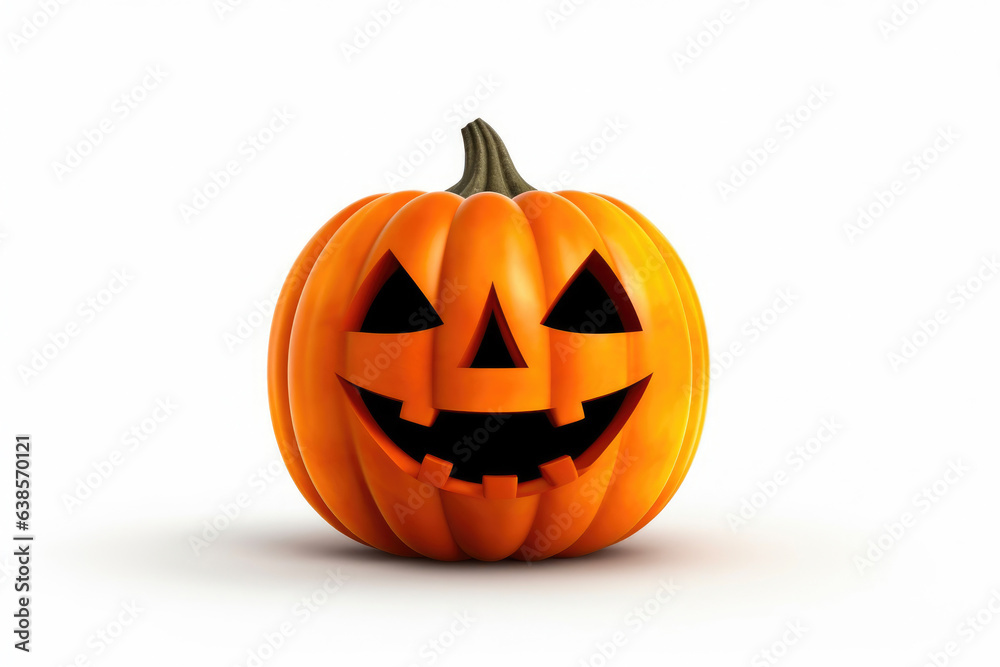 White Background Pumpkin for Halloween