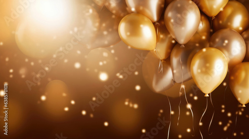 Radiant Celebration Backdrop: Balloons and Glow