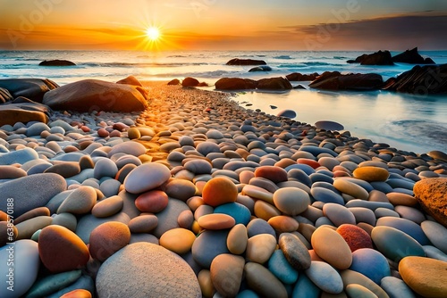 sunset over the sea