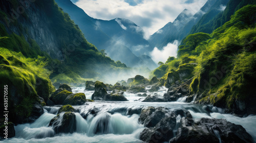 Nature s Serenade  Waterfalls and Crystal Streams