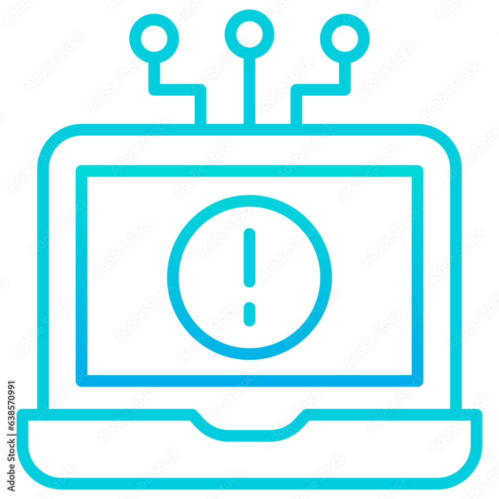 Outline gradient Laptop Info icon Outline gradient Laptop Info icon